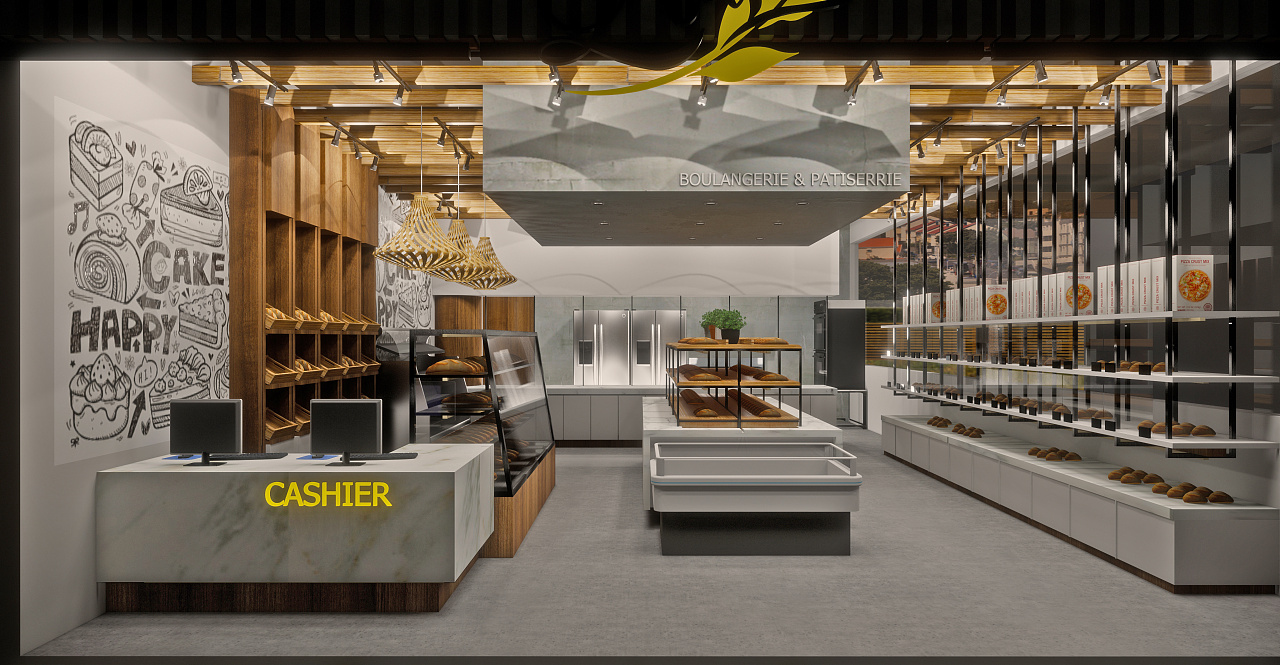 面包店裝修效果圖