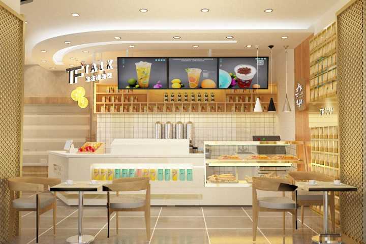 上海虹口茶飲店鋪裝修設(shè)計效果圖