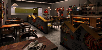 燒烤店裝修效果圖