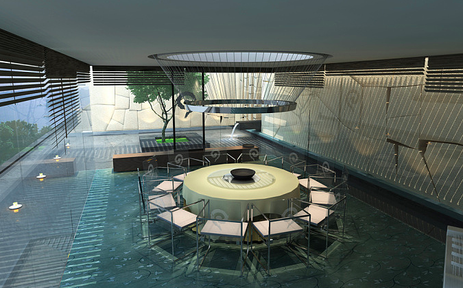 上海浦東新區(qū)藝術(shù)品公司辦公室展廳裝修效果圖