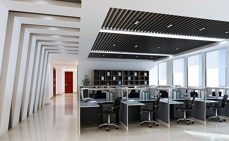 上海徐匯區(qū)環(huán)貿(mào)大廈實業(yè)辦公室裝修效果圖