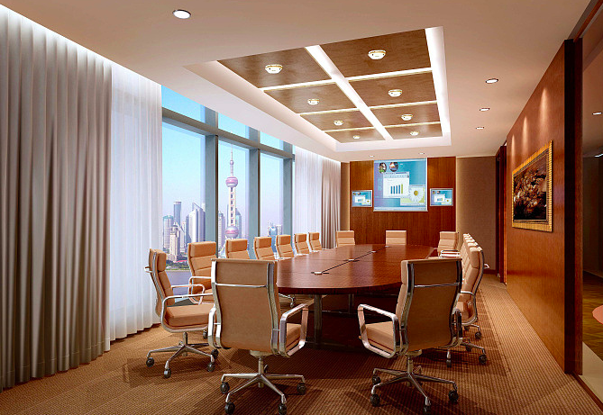 黃浦區(qū)實業(yè)公司辦公室裝修效果圖