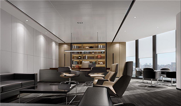 上?？偨?jīng)理辦公室裝修效果圖