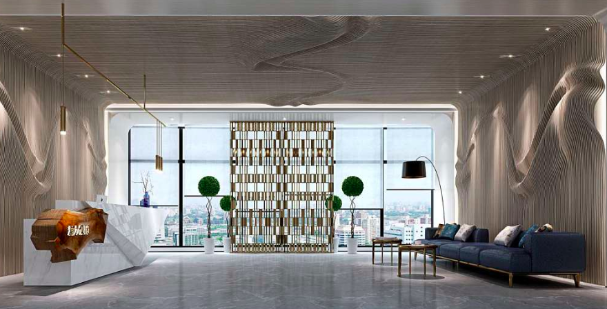 黃浦區(qū)外灘中心辦公室裝修效果圖