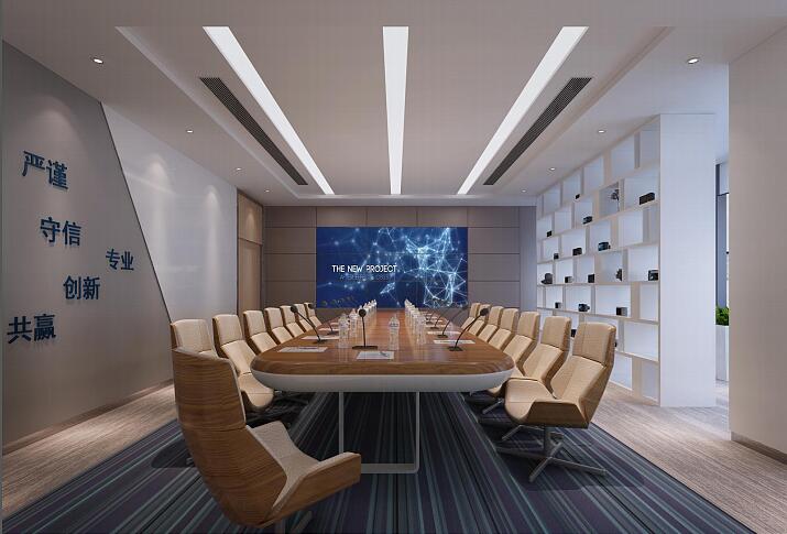 黃浦區(qū)云科技公司辦公室裝修效果圖