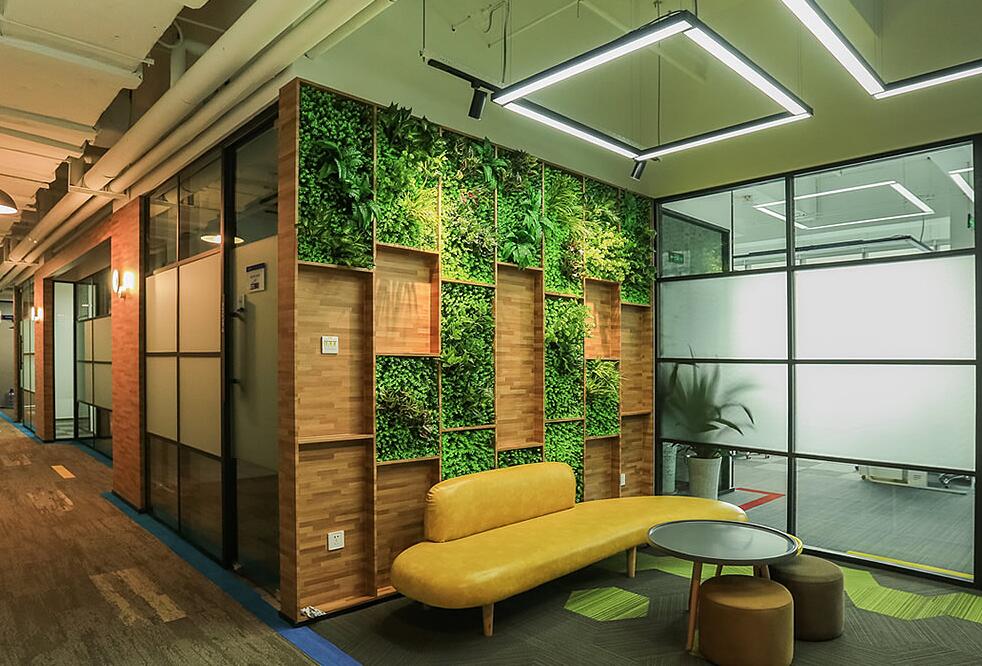 普陀區(qū)生物科技公司辦公室裝修效果圖