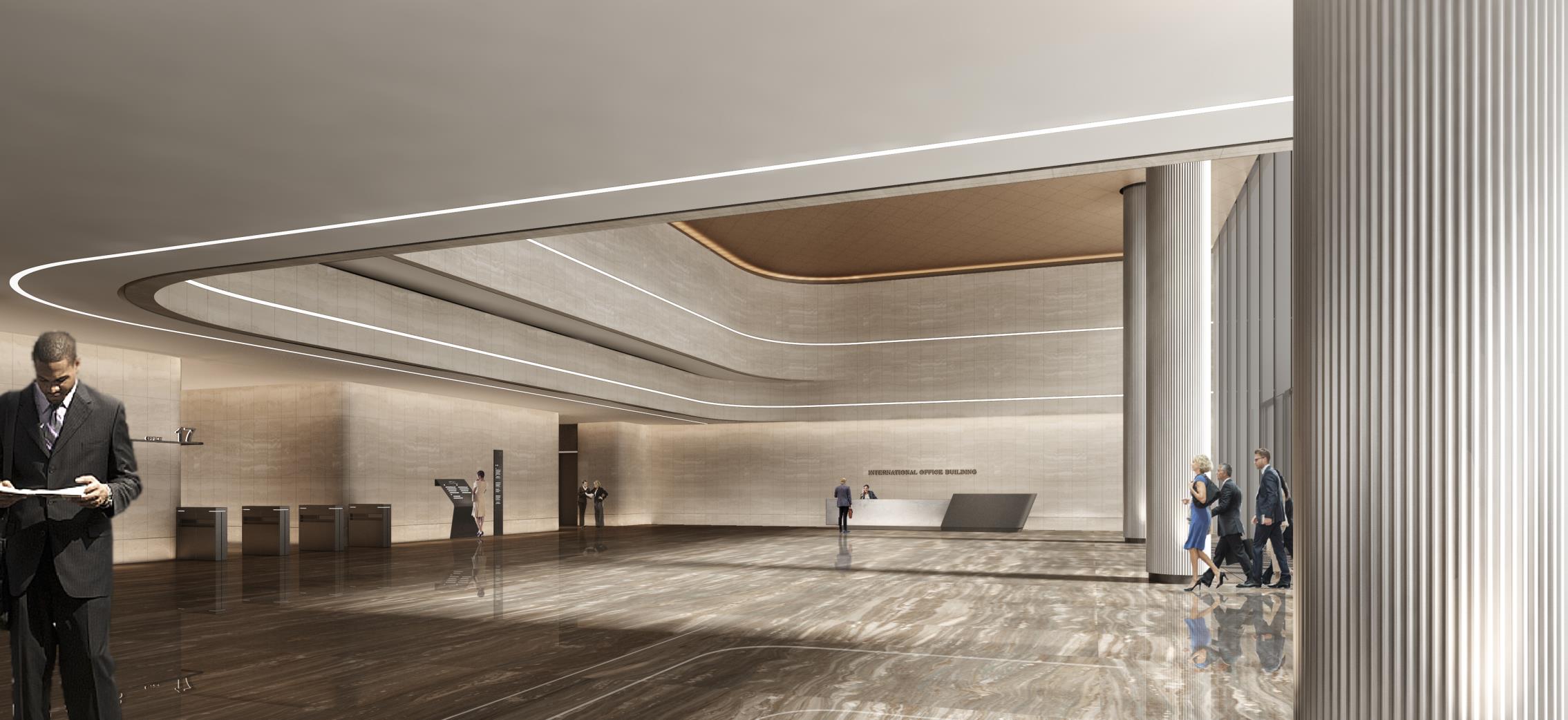 上海中國(guó)人壽陸家嘴辦公室裝修效果圖