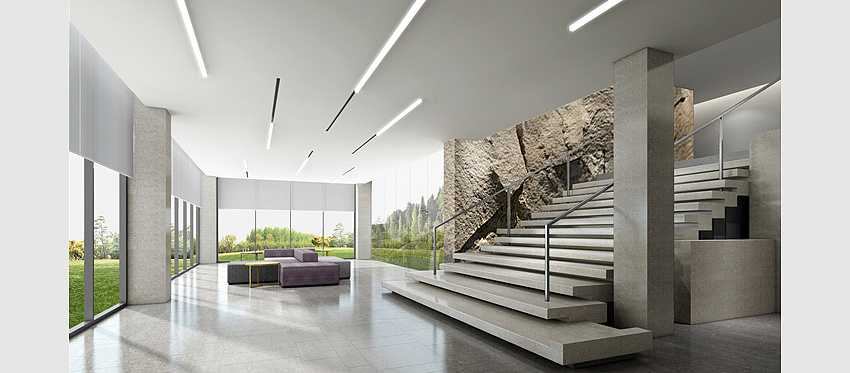 閔行區(qū)浦江鎮(zhèn)科技園集團公司辦公室裝修效果圖