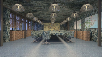 空軍某綜合訓(xùn)練基地綜合辦公裝修效果圖（二）