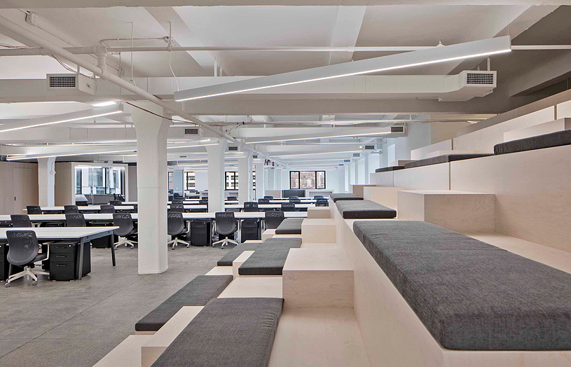 上海辦公室裝修-大空間開放式工業(yè)風(fēng)辦公室裝修效果圖